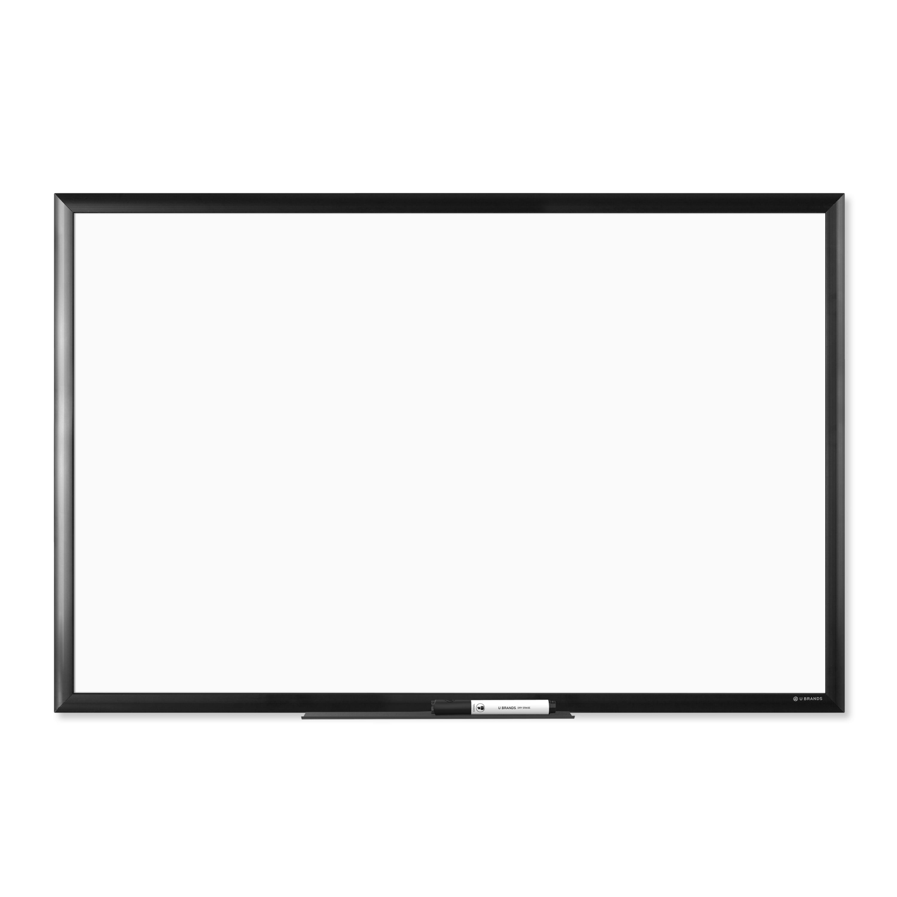 U Brands DryErase Board, 36 X 24 Inches, Black Aluminum Frame