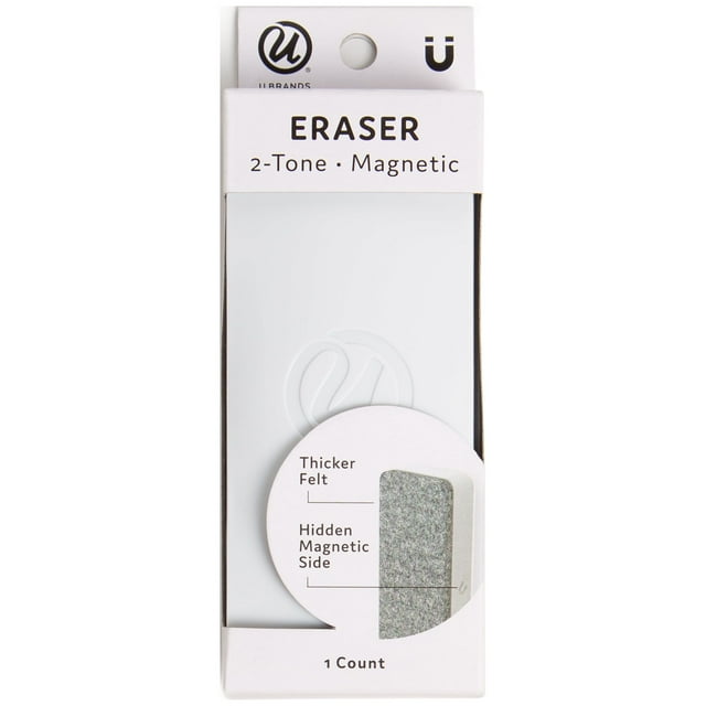 U Brands Dry Erase Board Felt Eraser, 2" x 5", Whiteboards
