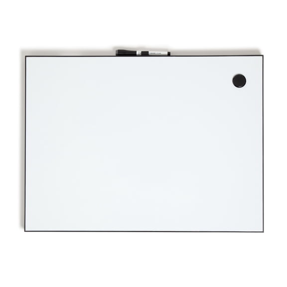 U Brands Magnetic Dry Erase Whiteboard, 23 x 17 Inch, Thin Edge Black Frame