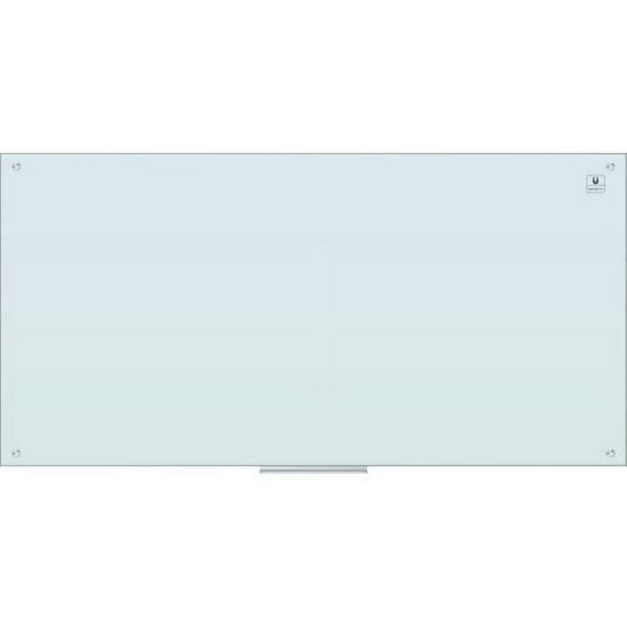U Brands Magnetic Glass Dry Erase Board, 70" x 35", White, 2300U