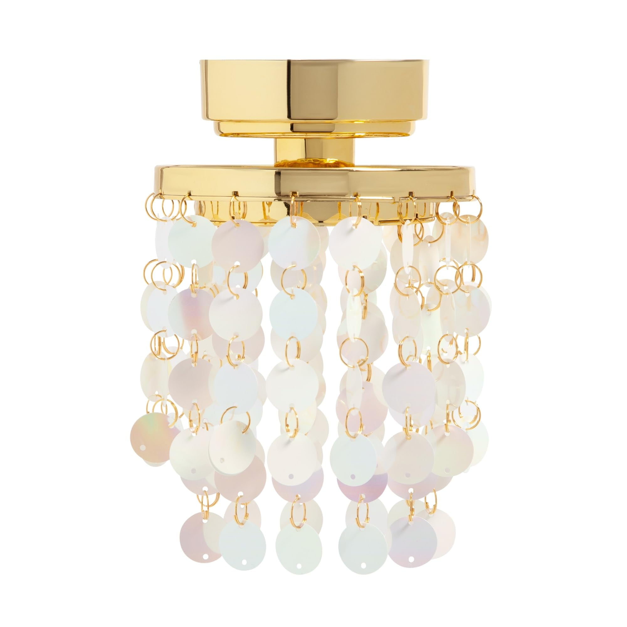 U Brands Magnetic LED Locker Chandelier, 6-5/8"H x 4-3/4"W x 4-3/4"D, White/Gold