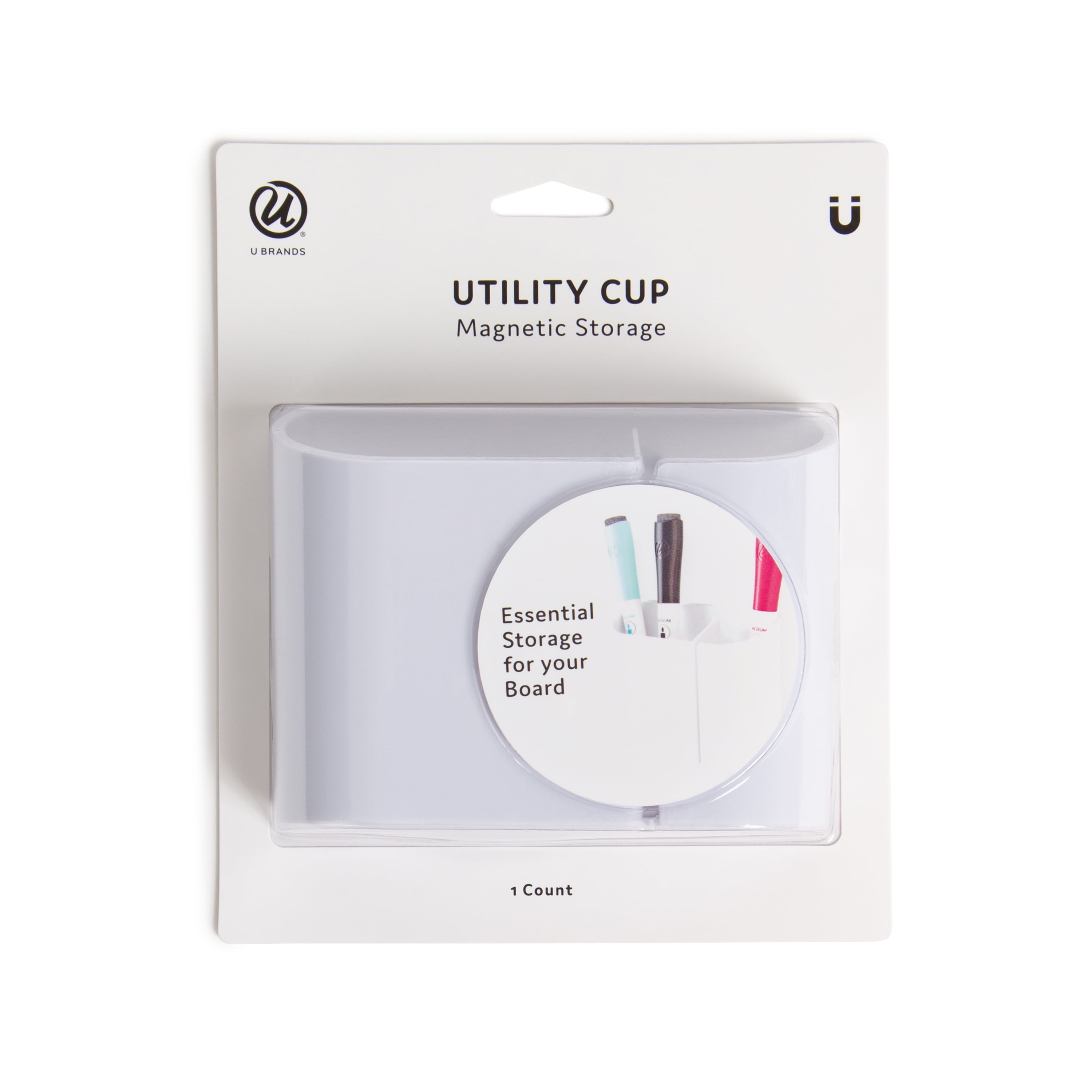 U Brands Magnetic Utility Clip, White