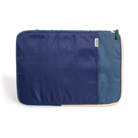 U Brands Ripstop Laptop Sleeve with Pocket for Cords and Accessories, 13"L x 9.25"W x 0.75"D, Tonal Blues