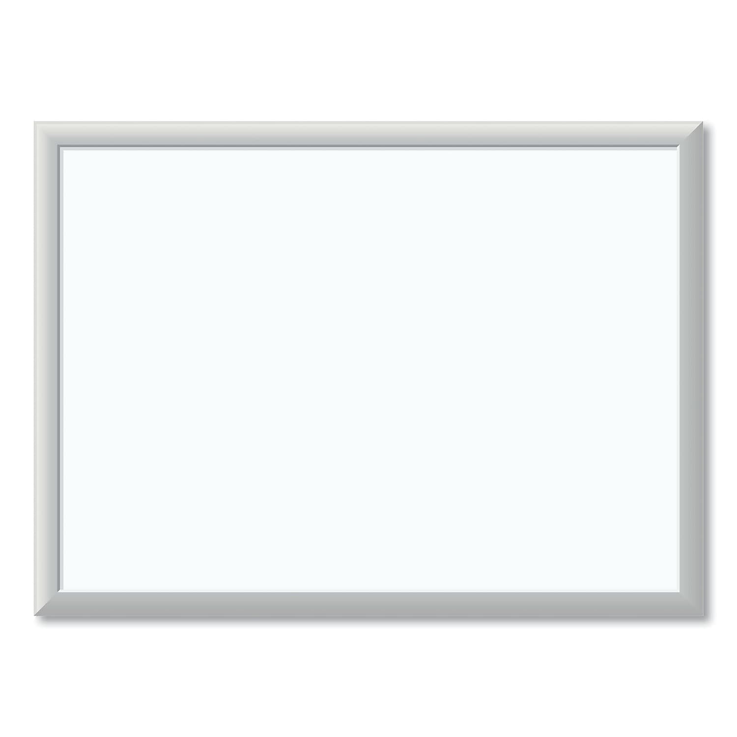 White Melamine Dry Erase Board with Silver Aluminum Frame, 24" x 18"