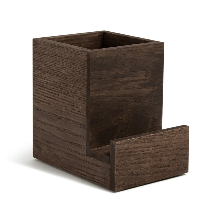 U Brands Woven Pencil Cup - Desktop - Sturdy - Brown - 1 Each