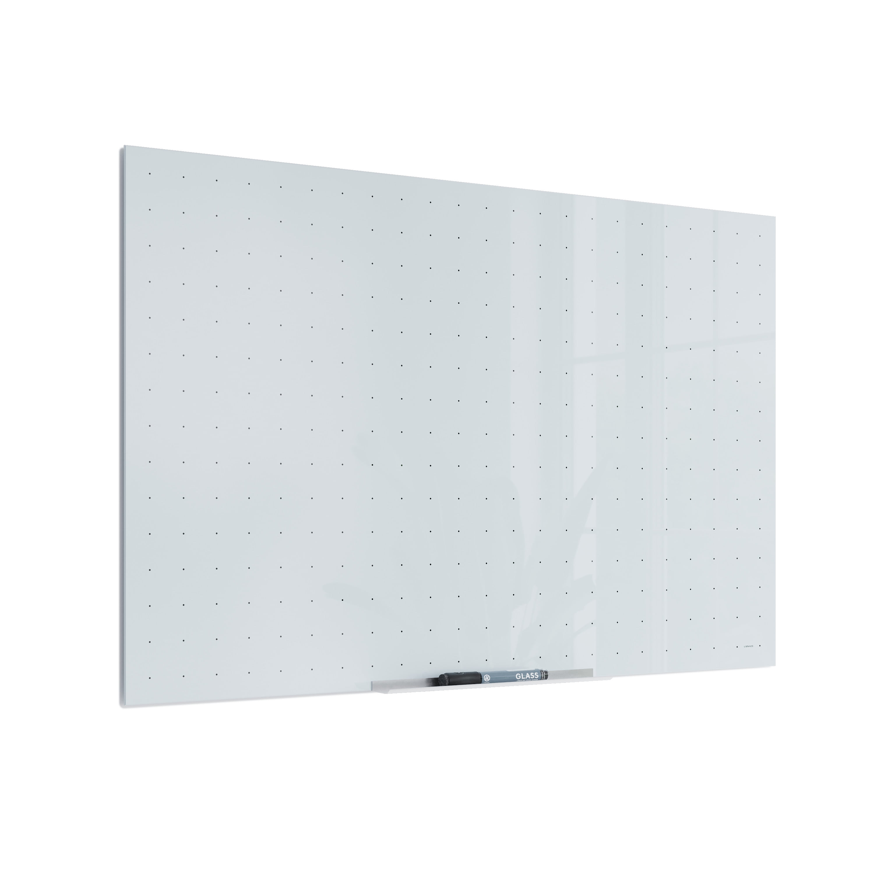 White Frosted Frameless Glass Dry-Erase Board, 36" x 24"