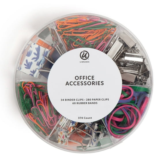 U Brands Office Accessory Round Kit, Set of 374, Colorful Cutouts, Assorted Colors