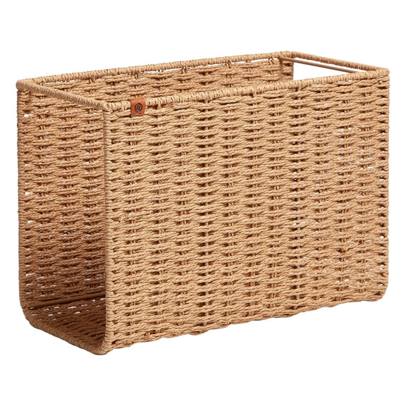 U Brands Woven Paper Rope File Basket Brown (6084U00-01)