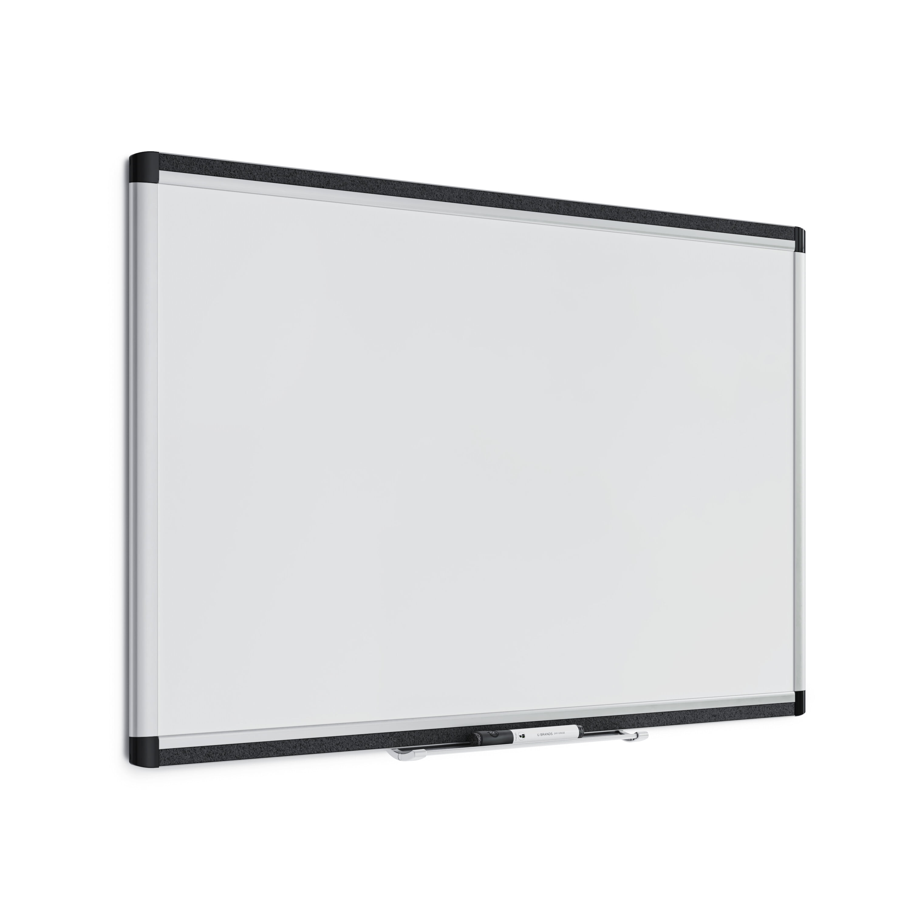 U Brands Pinit Dry Erase Board, 24" x 36", White, Cork Strip