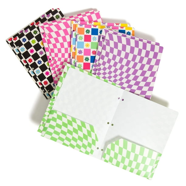 【激安大特価！】 Brands U Poly Pack 10 Check Floral 70's - Folders Pocket 2 テープ・マスキングテープ