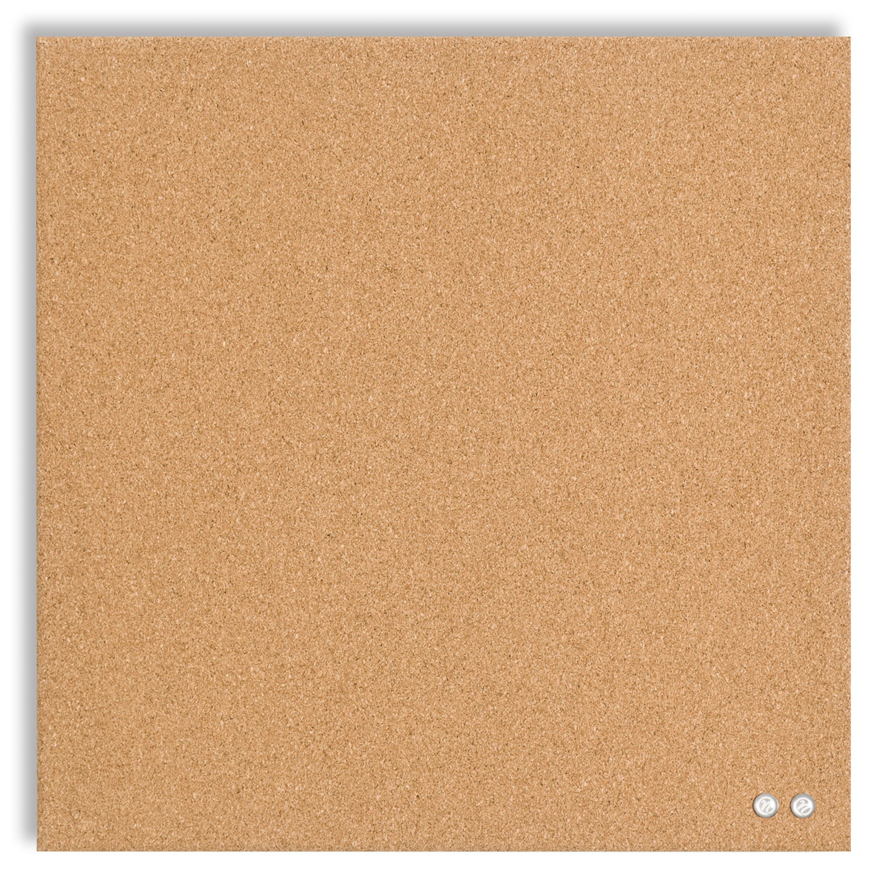U Brands 14x14 Square Frameless Cork Board Tile