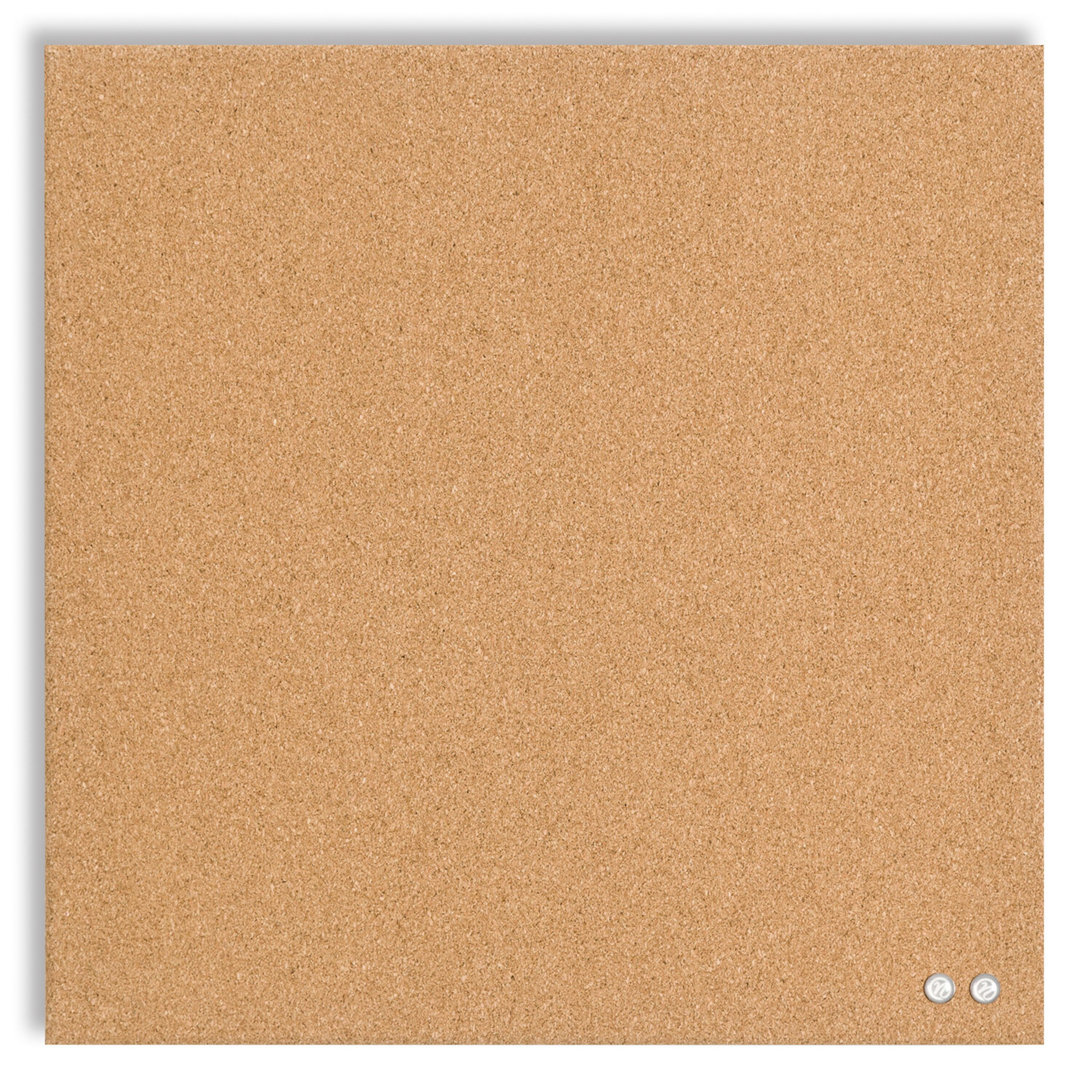 14" Square Frameless Natural Cork Bulletin Board