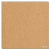 U Brands Square Frameless Cork Bulletin Board, 14 x 14 x 1 in., Brown, 463U