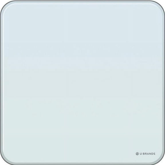 U Brands Square Magnetic Glass Dry Erase Board 12 x 12" Frameless (2343U00-01) Frosted White Temp