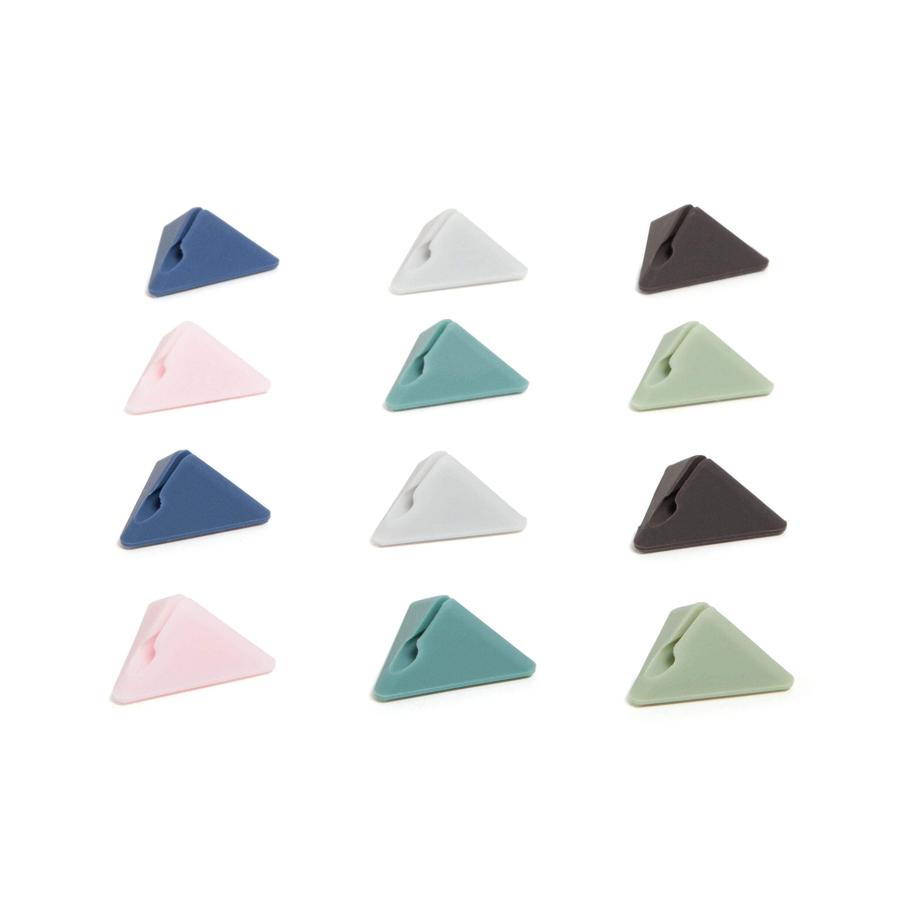 U Brands Adhesive Pyramid Cord Organizers, Set of 12 Cable Clips for ...