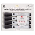 thumbnail image 1 of U Brands U Defense Dry Erase Markers, Office Supplies, Chisel Tip, Black, 4 Count, 1 of 5