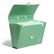 U Brands U-Eco Expanding Accordion File Folder, 26 Pockets, Green and Mint, Letter Size, 1 Count