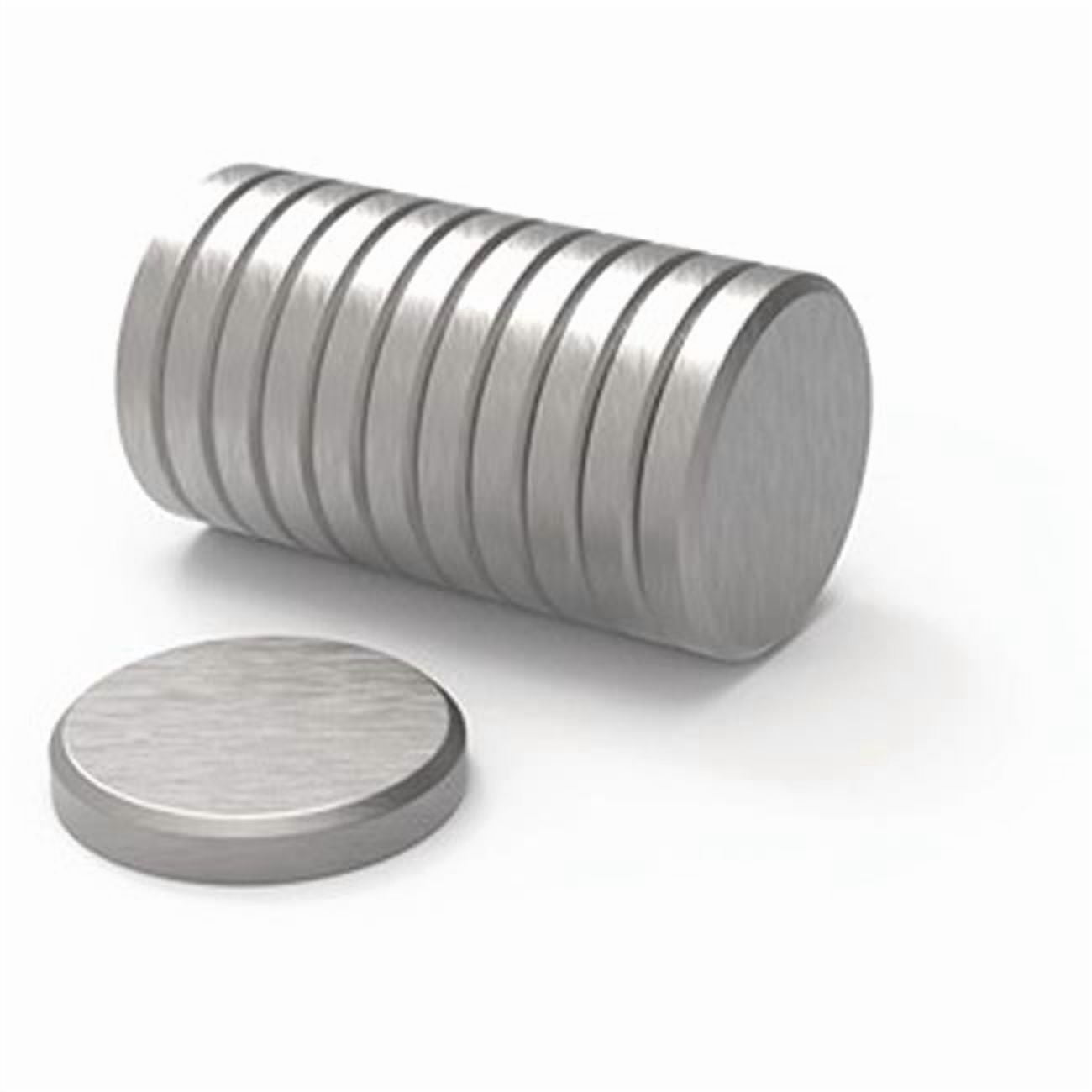 U Brands UBR2911U0012 1.3 x 0.2 in. High Energy Brushed Metal Magnet, Brushed Metal