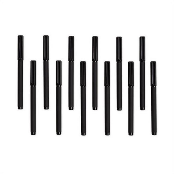 U Brands UBR5007U0124 0.7 mm Fine Catalina Porous Point Stick Pen, Black - Pack of 12