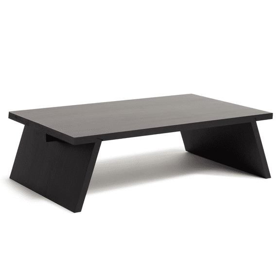 U BRANDS Zen Desktop Organizer Monitor Stand, 4.5" Riser Height, Black Finish