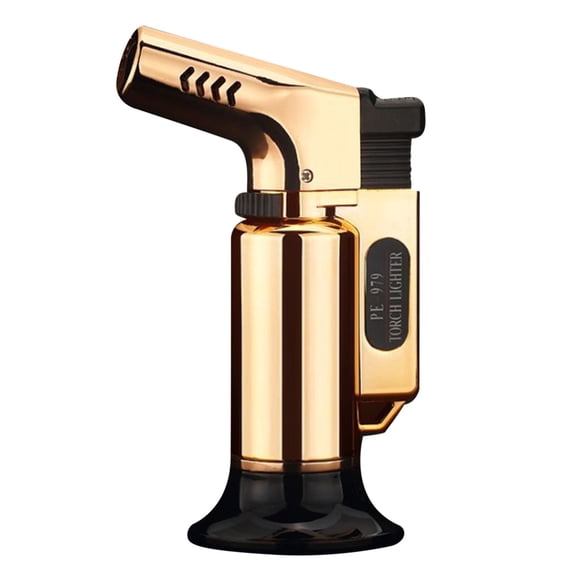 U-Chain Double Flame Butane Torch Lighter - 3 Brass Nozzles for Precise Cooking (Browning Meats,Melting Cheese,Crème Brûlée),Powerful & Safe Kitchen Tool with Ergonomic Grip