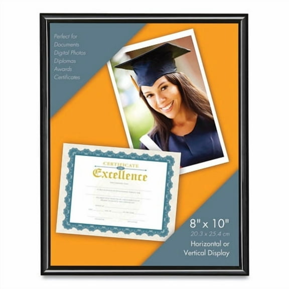 U-Channel Document Frame, 8 X 10, Black | Bundle of 2