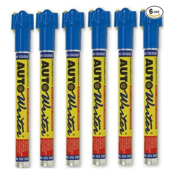 U.. Chemical & Plastics Auto Writer PENS Blue (USC-37001) - 6 Pens