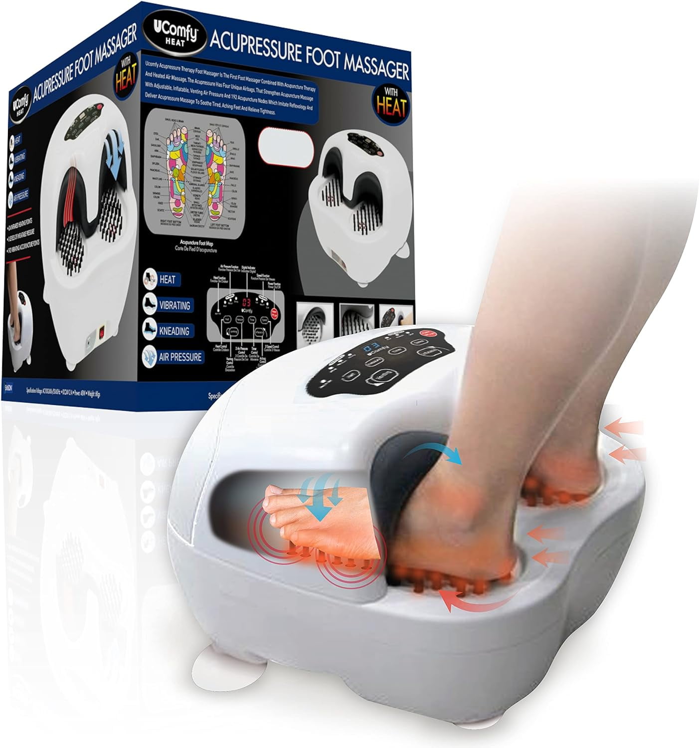 U Comfy Accu Pressure Foot Massager for Home Use Electric Muscle Massage with Circulation Boost Soothes Sore Feet Walmart