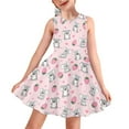 thumbnail image 1 of FOR U DESIGNS 9-10T Kids Girls Sleeveless Sundress Koala Strawberry A Line Dress Sunflower Casual Short Playwears Heart High Waistline Beach Summer Dresses for Teens, 1 of 6