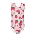 thumbnail image 1 of FOR U DESIGNS Adorable Kids Teen Girls Swimsuit One Piece Pink Strawberry Dasiy Sleeveless Bathing Suit Lightweight V-Neck Rash Guard Swimwear for Age 7-8, 1 of 8