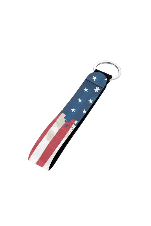 FOR U DESIGNS American Flag Hand Wrist Lanyard for Keys Gym Bag Purse, 4th of July, Lightweight Hand Wrist Lanyard Keyring Holder Fashion Decorative Accessories
