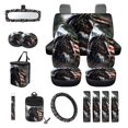 thumbnail image 1 of FOR U DESIGNS American Flag Horse Print 15 Pack Car Accessories Set Car Seat Covers Seatbelt Strap Pad Air Vent Storage Bag Steering Wheel Cover Rearview Mirror Cover Cup Holder Keychain Car Decor, 1 of 7