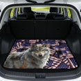 thumbnail image 1 of FOR U DESIGNS American Flag Wolf Print All Weather Car Trunk Mat Non-Slip Stylish Cargo Liner Heavy Duty Durable Rear Trunk Protection for Most Vehicles, 1 of 7