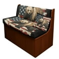 thumbnail image 1 of FOR U DESIGNS Bear American Flag Print 3 Pcs RV Dinette Cushion Covers Comfortable RV Couch Cover Stretch Pillow Case Sofa Furniture Protector Loveseat Chair Cover for RV Camper Car Bench, 1 of 8