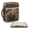 thumbnail image 1 of FOR U DESIGNS Bear Leaf American Flag Pattern Bible Cover Case Quilted Bible Carrying Case Washable Bible Organizer Cases Carrying Organizer Bag for Bible Study/Daily Use,, 1 of 7