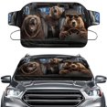 thumbnail image 1 of FOR U DESIGNS Bear Print Car Windshield Snow Cover All-Weather Car Windshield Cover for Ice and Snow Auto Waterproof Frost Removal Wiper Protector for Truck SUV, 1 of 6