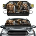 thumbnail image 1 of FOR U DESIGNS Bear Print Car Windshield Snow Cover, Auto Windshield Cover for ice and Snow, Freeze Protector for Auto Ice Windproof UV Sunshade Cover for SUVs, Vans, 1 of 6