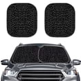 thumbnail image 1 of FOR U DESIGNS Black Leopard Print Car Sunshade Blocks Max UV Rays 2 Pieces Non-Slip Automobile Windshield Shades Accessories for SUV Truck Van Keep Your Vehicle Cool, 1 of 5