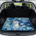 thumbnail image 1 of FOR U DESIGNS Blue Cay Daisy Print Trunk Mat Cargo Liner Heavy Duty Non-Slip Rear Trunk Protection All Weather Car Interior Accessories for Most Vehicles, 1 of 7