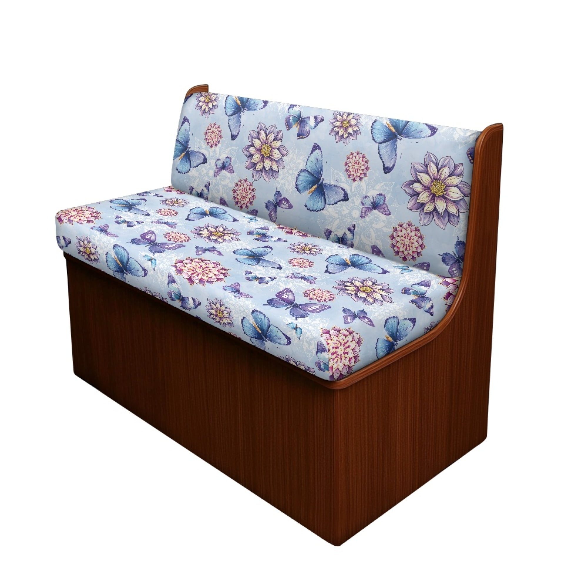 FOR U DESIGNS Boho Mandala Butterfly Blue Print RV Dinette Cushion Covers 2 Pcs Comfortable Camper Cushion Slipcover Stretchable Loveseat Sofa Chair Cover Furniture Protector for RV Camper Car Bench