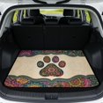 thumbnail image 1 of FOR U DESIGNS Boho Mandala Flower Paw Print Trunk Cargo Liner All Weather Heavy Duty Non-Slip Car Trunk Mat Easy Clean Rear Protection for SUV Truck Sedan, 1 of 7
