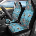 thumbnail image 1 of FOR U DESIGNS Boho Mandala Hummingbird Pattern Seat Covers for Cars Breathable 2 Pcs Front Seats Only Lightweight Universal Bucket Seat Covers Protector Fit for Automotive Truck SUV, 1 of 7