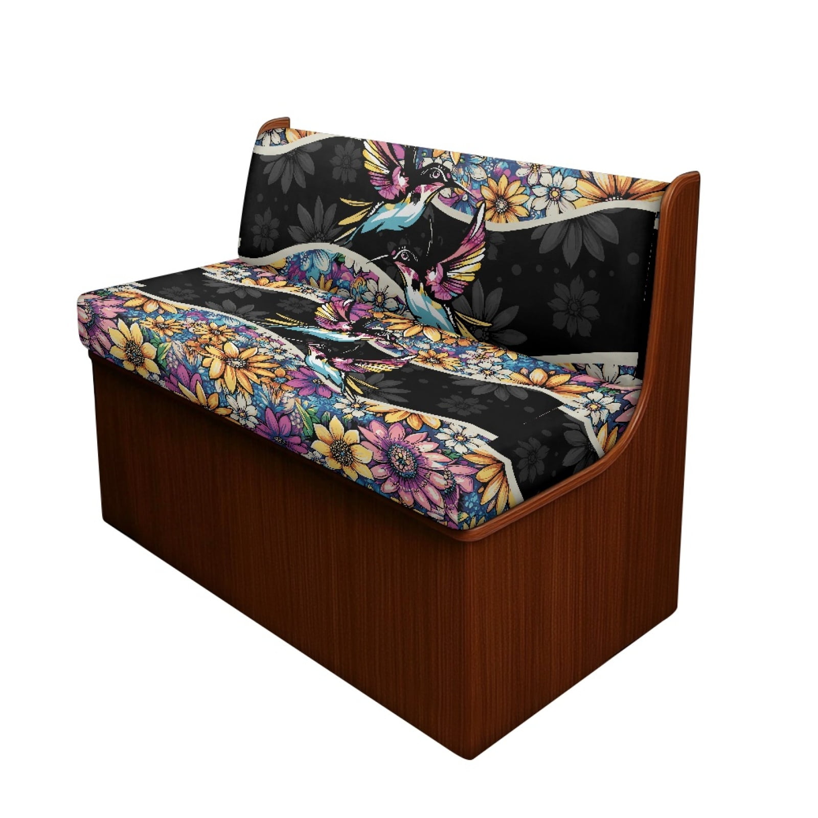 FOR U DESIGNS Boho Mandala Hummingbird Print RV Dinette Cushion Covers 2 Pcs Comfortable Camper Cushion Slipcover Stretchable Loveseat Sofa Chair Cover Furniture Protector for RV Camper Car Bench