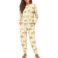 thumbnail image 1 of FOR U DESIGNS Bone Corgi Womens Pajamas with Drawstring Pants Set of 2 Size 2XL Nightwear Long Sleeve Crew Neck Tops and Pants with Pockets for Women Jogger Sleepwear, 1 of 6