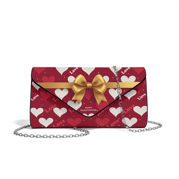 FOR U DESIGNS Bowknot Heart Clutch Purses for Women Waterproof Wedding Purses Multifunctional Formal Dressy Evening Bags Handbags Valentine's Day Decoration for Women