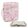 thumbnail image 1 of FOR U DESIGNS Bowknot Pink Pattern Bible Cover Case with Handle Quilted Protective Church Organizer Holder Bag Christian Bible Accessories for Bible Study/Daily Use, 1 of 7