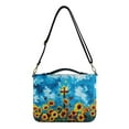 thumbnail image 1 of FOR U DESIGNS Brown Cross Bible Case with Strap Sunflower Butterfly Sturdy Bible Protective Carrier Size Large Church PU Bible Bags for Women Organizer Christian Bible Bag with Handle, 1 of 7