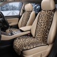 thumbnail image 1 of FOR U DESIGNS Brown Leopard Print Car Seat Covers 2 Pack Automotive Seat Cover Breathable Fabric, Machine Washable, Universal Automotive Seat Cover Fits Sedan SUV Truck Van, 1 of 7