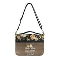 thumbnail image 1 of FOR U DESIGNS Butterfly Floral Bible Case with Shoulder Strap Bible Bags for Women Organizer PU Leather Lightweight Sturdy Bible Carrier with Handle Size L Bible Book Carrying Case, 1 of 7