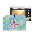 thumbnail image 1 of FOR U DESIGNS Butterfly Flower Pattern Microwave Oven Cover Wear-Resistan Microwave Oven Folding Covers Dust-Proof Kitchen Appliance Covers (18.25" W x 14.5" D x 11" H)-S, 1 of 8